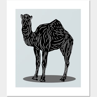 "Elegant Camel Silhouette" Posters and Art